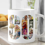 Photo Collage Number 80 - 80th Birthday Large Coffee Mug<br><div class="desc">Personalised Giant Mug for 80th Birthday. Create your own photo collage using your favourite photos. Your photographs will automatically display in the shape of the number 80 on both sides of the mug. The photo collage holds a mixture of square, portrait and landscape pictures to give you good flexibility of...</div>