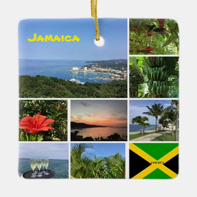 Photo Collage of Jamaica  Ceramic Ornament (Front)