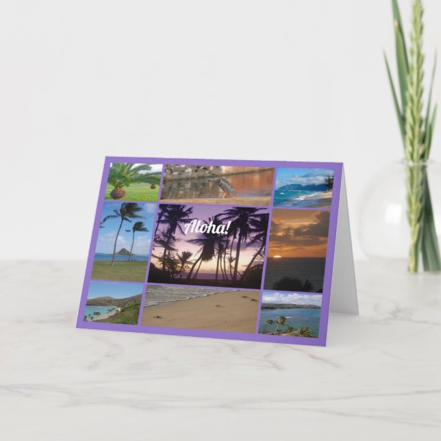 Photo Collage of Oahu, Hawaii Card (Front)
