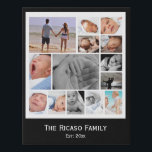Photo Collage One of a Kind 14 Photo Family Faux Canvas Print<br><div class="desc">Photo Collage custom 14 photo template created by you personalised wall art - Faux Wrapped Canvas Print from Ricaso - add your own photographs and text to this great faux canvas</div>