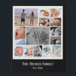 Photo Collage One of a Kind 14 Photo Family Faux Canvas Print<br><div class="desc">Photo Collage custom 14 photo template created by you personalised wall art - Faux Wrapped Canvas Print from Ricaso - add your own photographs and text to this great faux canvas</div>