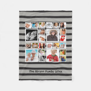 Photo Collage One of a Kind Personalised Custom Fleece Blanket
