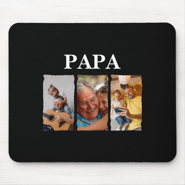 Photo Collage Papa D Gift  Mouse Pad (Front)