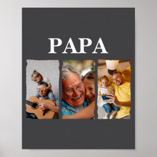 Photo Collage Papa D Gift Poster