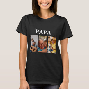 Photo Collage Papa D Gift T-Shirt