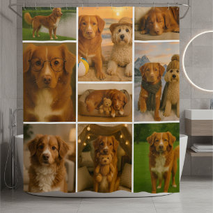 Photo Collage Personalised 9 Photo Template Shower Curtain