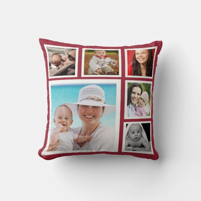 Photo Collage  personalised custom Cushion (Front)