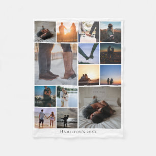 Photo Collage Personalised Fleece Blanket