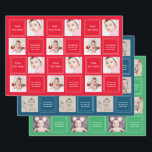 Photo Collage Personalised Template Wrapping Paper Sheet<br><div class="desc">Customisable gift wrap paper - you can add your own photos and text .. personalised wrapping paper roll from Ricaso - designed with spaces for your own photographs wrapping paper sheets from Ricaso</div>