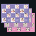 Photo Collage Personalised Template Wrapping Paper Sheet<br><div class="desc">Customisable gift wrap paper - you can add your own photos and text .. personalised wrapping paper roll from Ricaso - designed with spaces for your own photographs wrapping paper sheets from Ricaso</div>