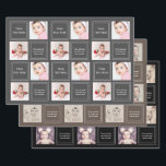 Photo Collage Personalised Template Wrapping Paper Sheet<br><div class="desc">Customisable gift wrap paper - you can add your own photos and text .. personalised wrapping paper roll from Ricaso - designed with spaces for your own photographs wrapping paper sheets from Ricaso</div>