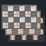 Photo Collage Personalised Template Wrapping Paper Sheet<br><div class="desc">Customisable gift wrap paper - you can add your own photos and text .. personalised wrapping paper roll from Ricaso - designed with spaces for your own photographs wrapping paper sheets from Ricaso</div>