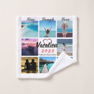 Photo Collage Personalised Washcloth Wash Cloth