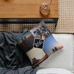 Photo Collage Personalized 4 Photo Monogram Cushion<br><div class="desc">Photo Collage Personalized 4 Photo monogrammed Pillow from Ricaso</div>