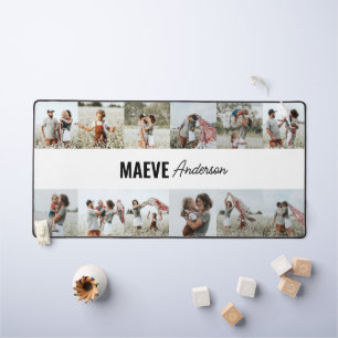 Photo collage personalized modern minimal simple desk mat