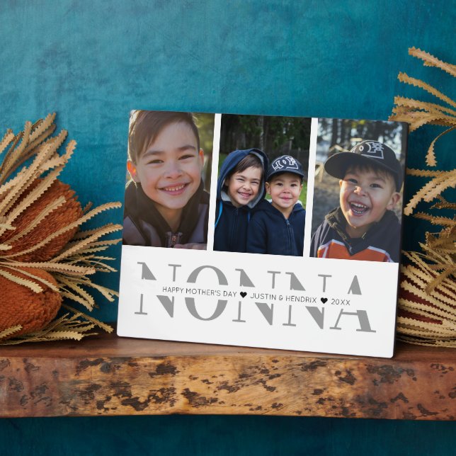 Photo Collage Plaque | Nonna | Mother's Day (Side)