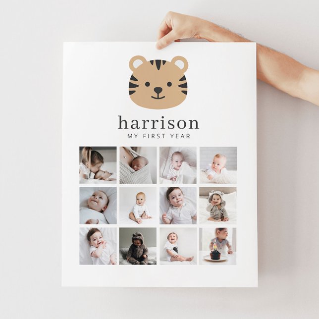 Photo Collage Poster - Tiger Face (Photo Collage Poster - Tiger Face)