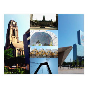Photo collage Rotterdam 1 Print