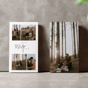 Photo collage rsvp enclosure card. card