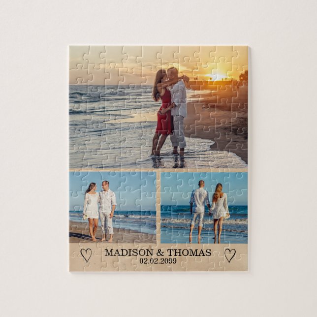 Photo Collage Save The Date  Jigsaw Puzzle (Vertical)