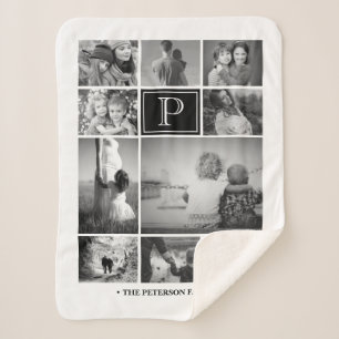 Photo Collage Sherpa Blanket