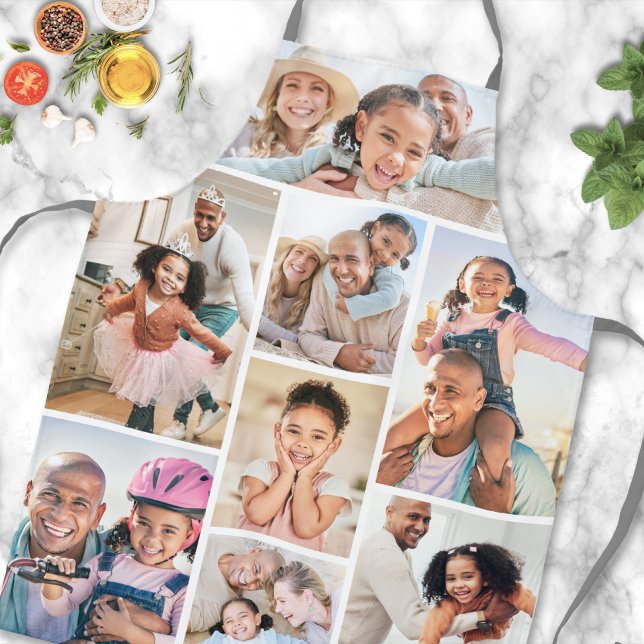 Photo Collage Simple Elegant Picture Apron (Photo Collage Simple Elegant Picture Apron)