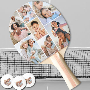 Photo Collage Simple Elegant Picture Ping Pong Paddle