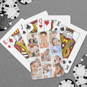 Photo Collage Simple Elegant Picture Playing Cards
