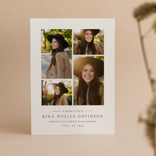 Photo collage simple graduation announcement