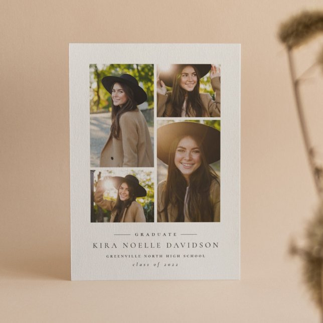 Photo collage simple graduation announcement (Creator Uploaded)