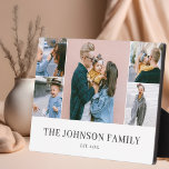 Photo Collage Simple Modern Plaque<br><div class="desc">Simple and elegant photo collage.</div>