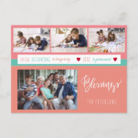 Photo collage stay at home family love message