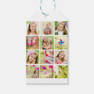 Photo Collage Template Personalised Gift Tags