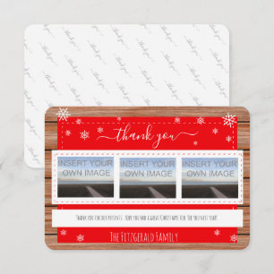 Photo Collage Thank You Christmas Holiday Custom Card