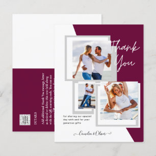 Photo Collage THANK YOU Wedding/Baby/Graduate/ANY Postcard