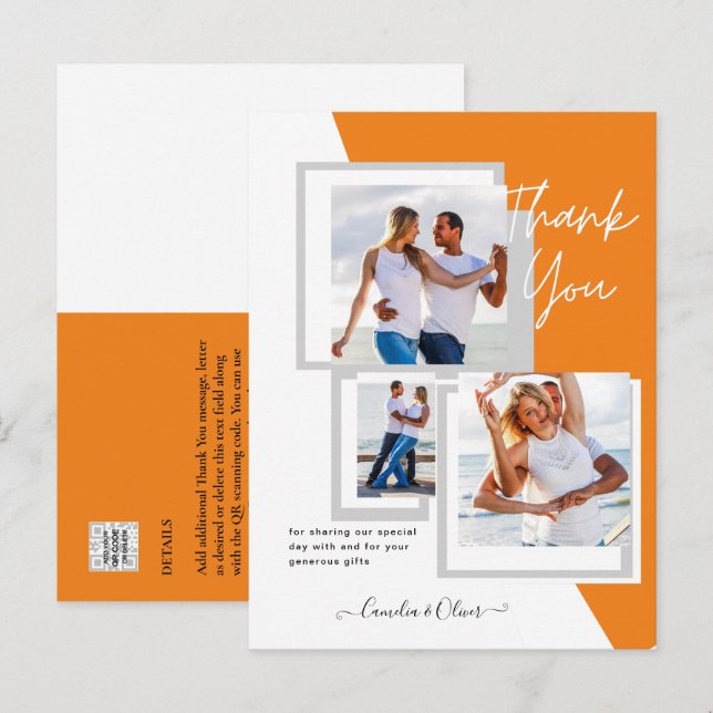 Photo Collage THANK YOU Wedding/Baby/Graduate/ANY Postcard (Front/Back)