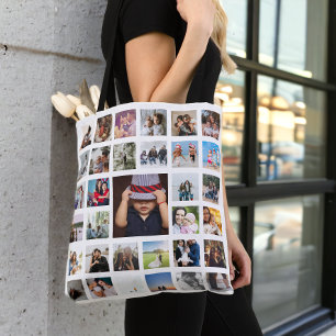 Photo Collage Unique Personalised 33 Photo Tote Bag