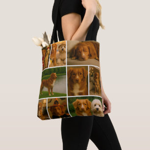 Photo Collage Unique Personalised 9 Photo Tote Bag