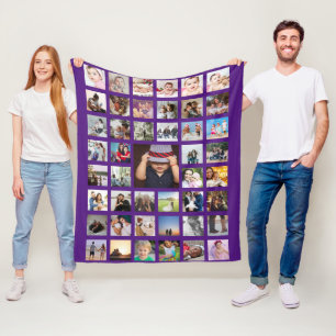 Photo Collage  Unique Personalised DIY Custom Fleece Blanket