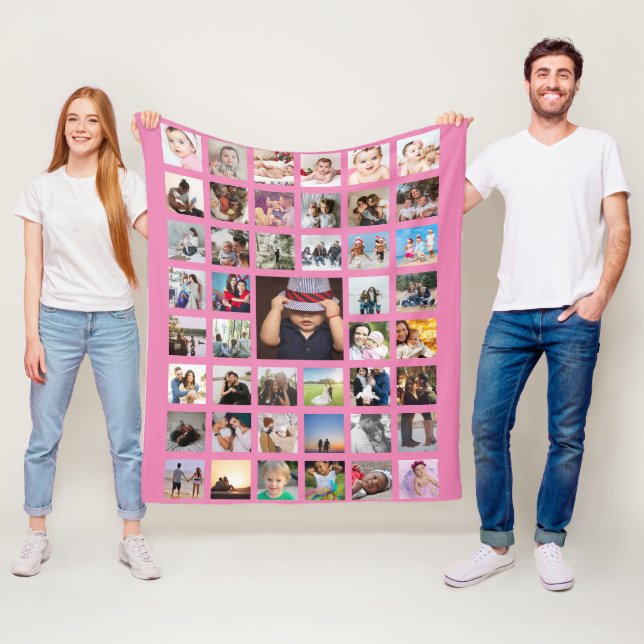 Photo Collage  Unique Personalised DIY Custom Fleece Blanket (In Situ)