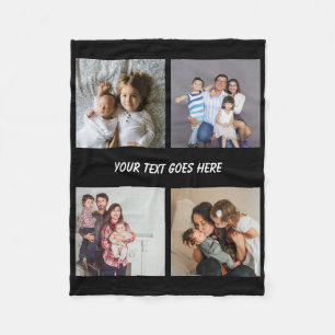 Photo Collage Unique Personalised DIY Custom Fleece Blanket