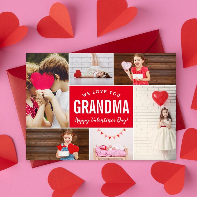 Photo Collage Valentine's Day Card for Grandma (Creator Uploaded)