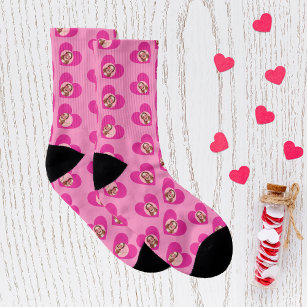 Photo Collage Valentine's Day Heart Socks