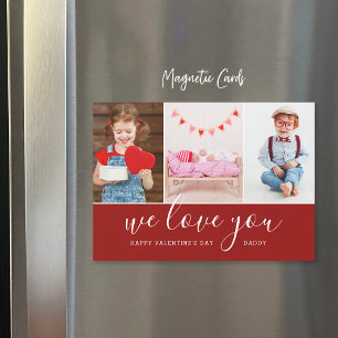 Photo Collage Valentine's Day Magnetic Card