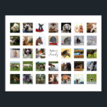 PHOTO COLLAGE WALL ART -34 Square Photos Instagram<br><div class="desc">Add your own 34 photos to this unique photo collage wall art gift item. The photos resize automatically to fit the placeholder photo space. All text can be edited to suit ANY OCCASION or event. In many cases the background color of the gift can be changed to suit your preferences....</div>
