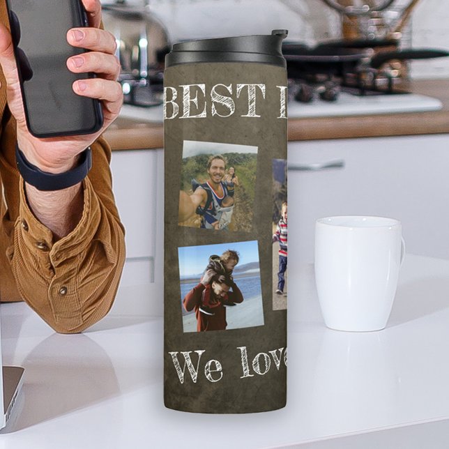 Photo collage we love you dad Fathers Day Thermal Tumbler (Creator Uploaded)