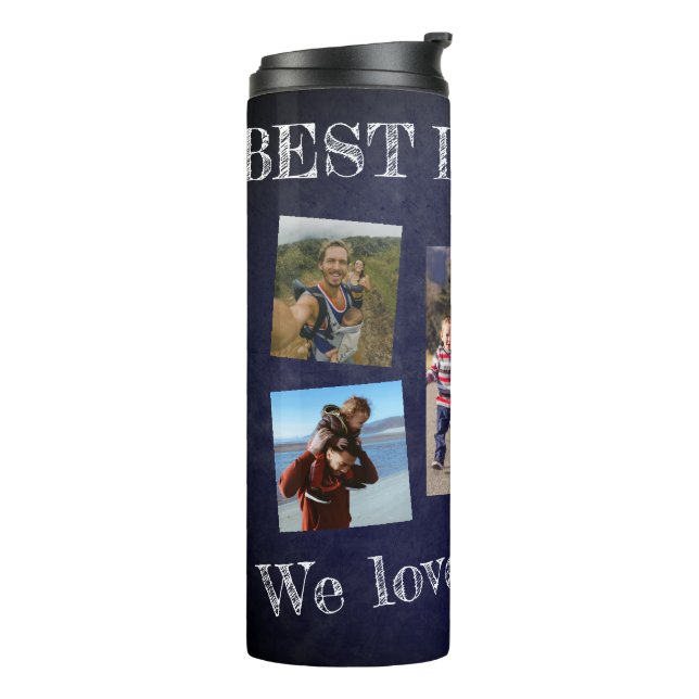 Photo collage we love you dad Fathers Day Thermal Tumbler (Rotated Left)