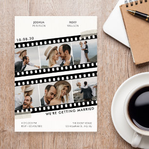 Photo collage wedding invitation