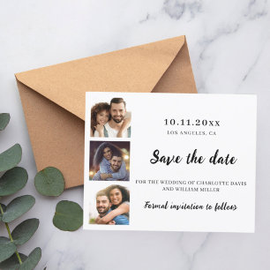 Photo collage wedding Save the Date card