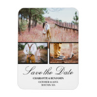 Photo Collage Wedding Save The Date Magnet